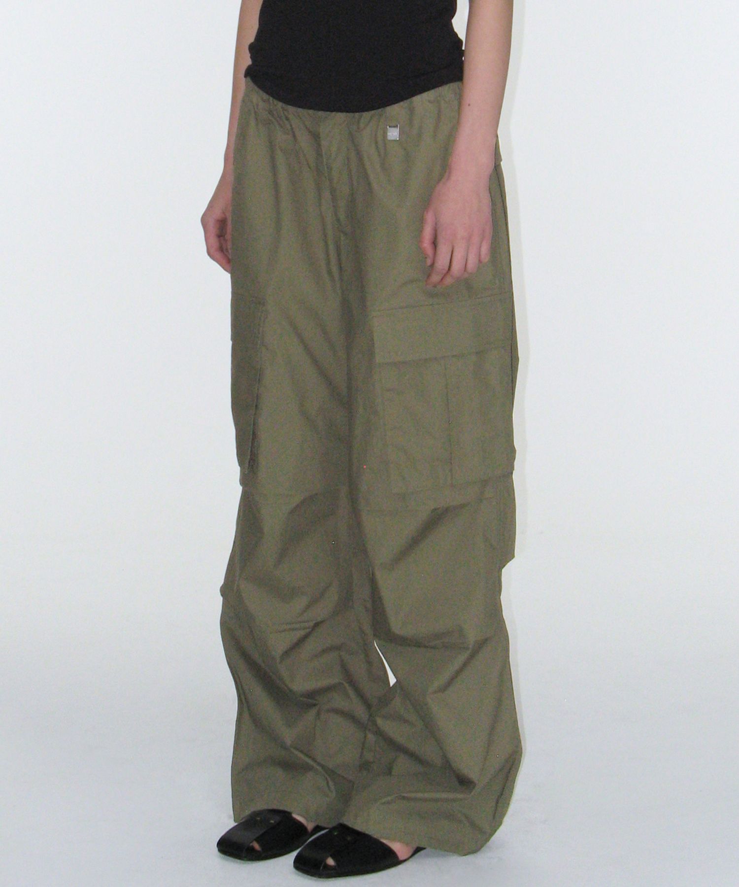 ★ROCKCAKE★ PARACHUTE CARGO STRING PANTS MUSINSA | ROCKCAKE Parachute Cargo String Pants - Khaki