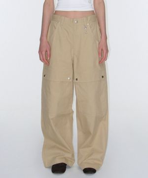 Front Pocket Pants - Beige