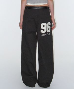 96 Applique Pants - Black