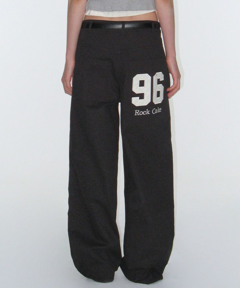 96 Applique Pants - Black