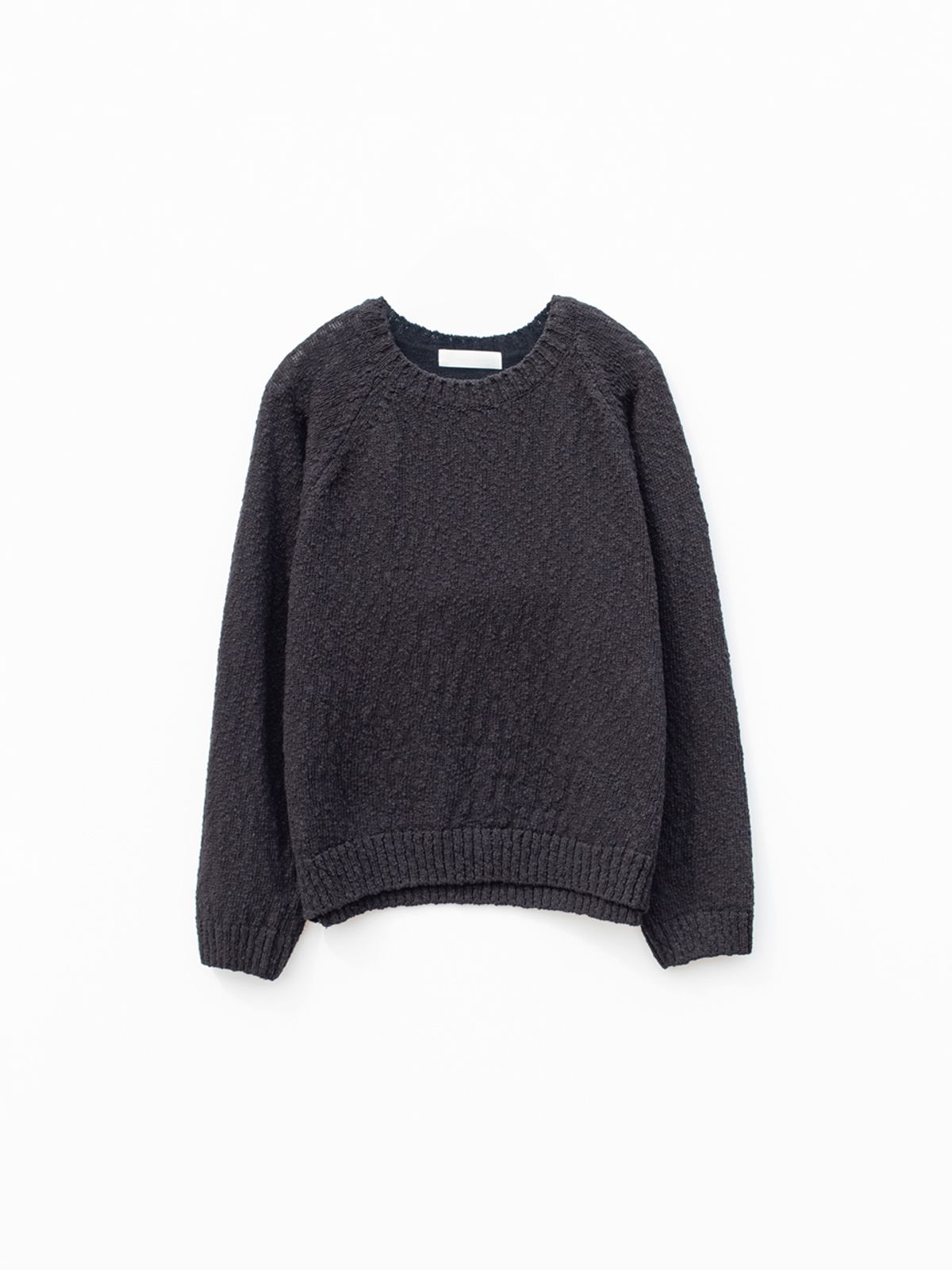 플라드주르(PLATDUJOUR) Cotton round knit (Black)