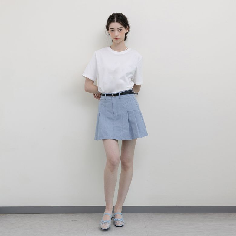 AR_Solid color slim skirt_2color