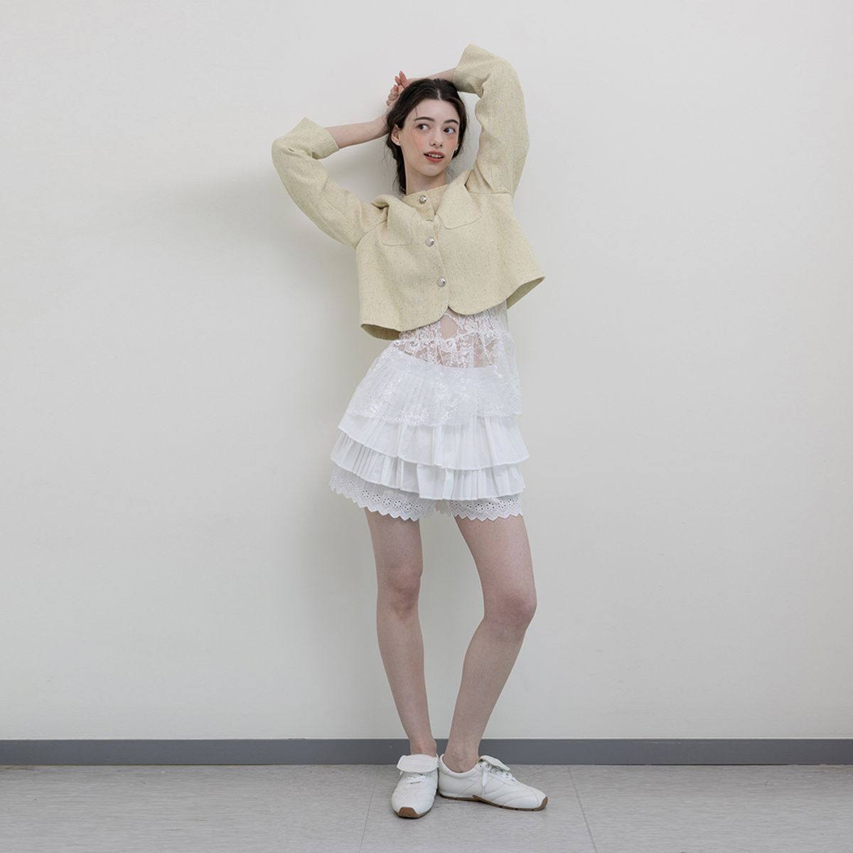 에이앤레이(AEIREI) AR_Lace hem skirt_2color