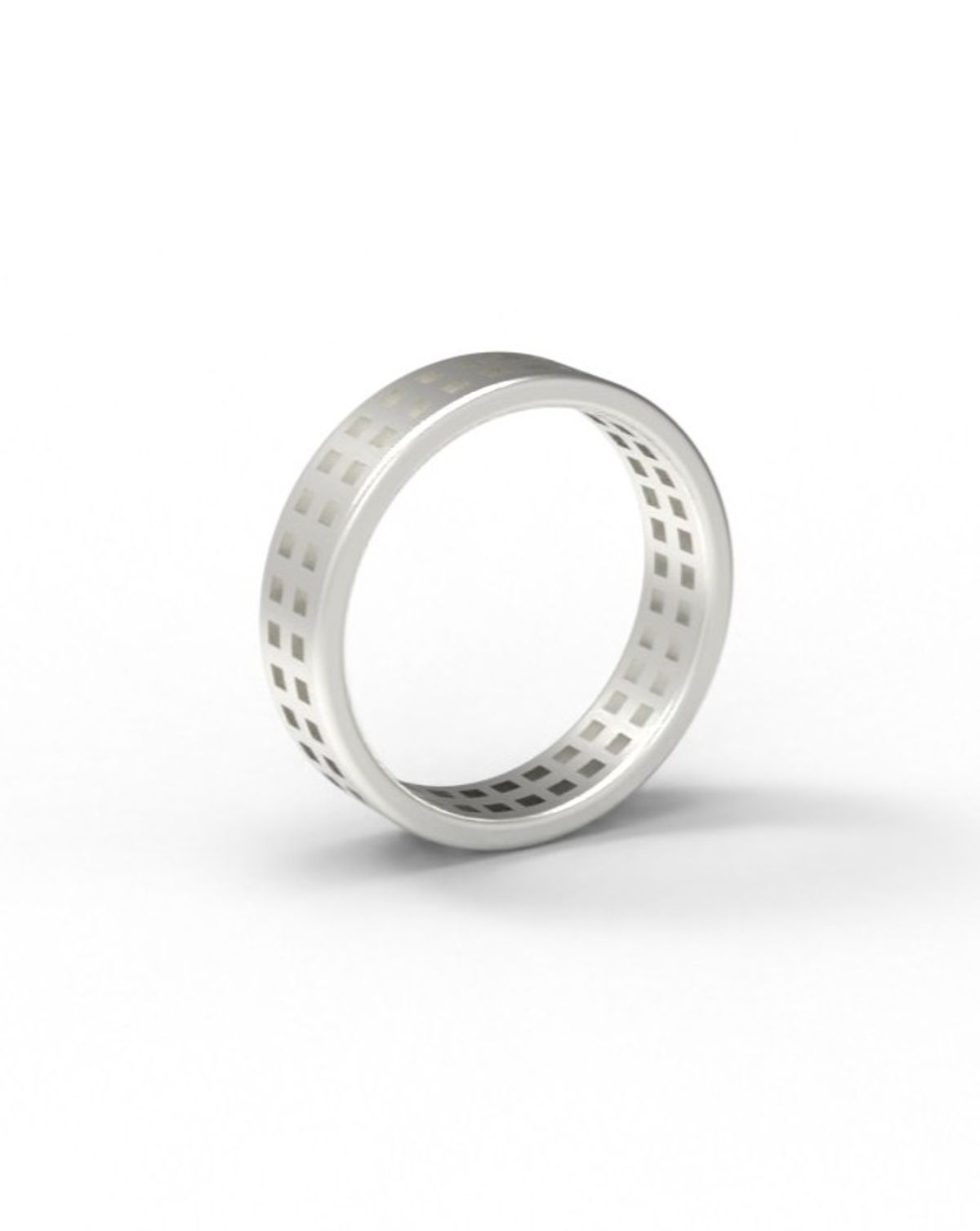 르네오브제(RENEOBJET) WIN SQUARE RING (2R) [STERLING SILVER] 기하학 디자인 패턴 포인트 925 실버 반지