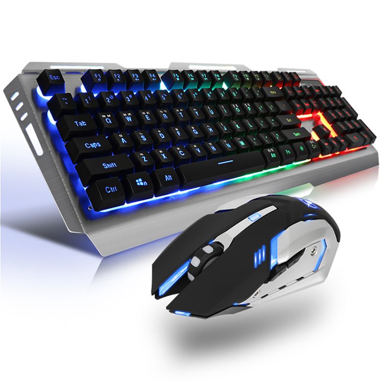 CKM500 LED USB 사무실 사무용 게임 게이밍 유선 키보드 마우스 세트