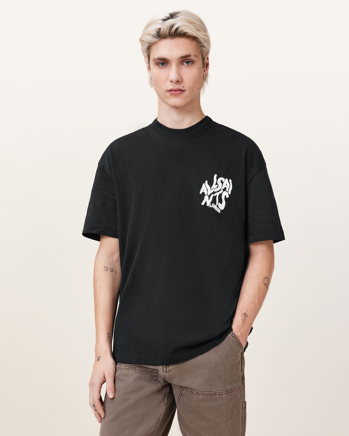 올세인츠(ALLSAINTS) 올란도 크루 티셔츠 M066PC-451