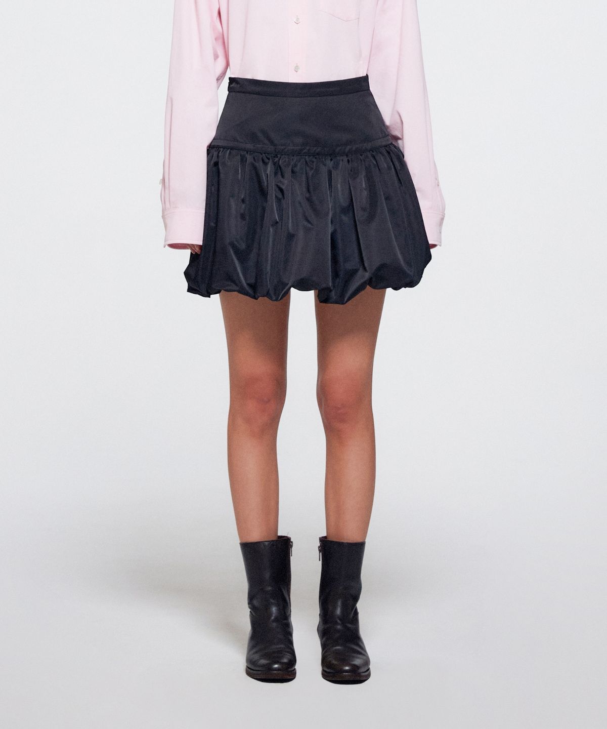 이알에이(ERA) WAIST VOLUME SKIRT - BLACK