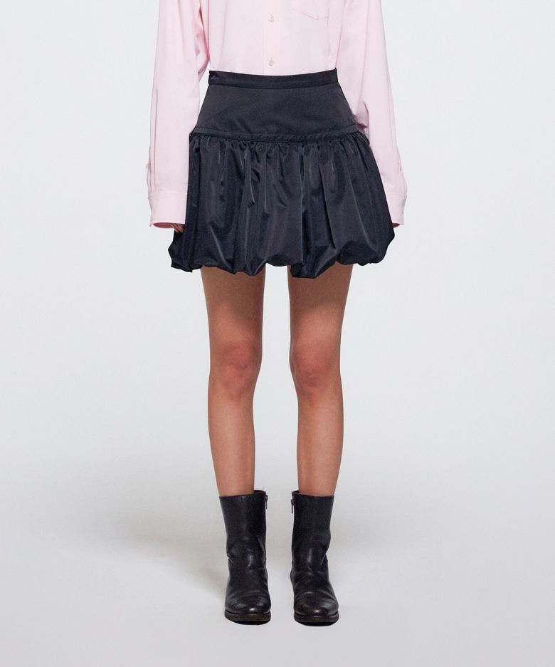 WAIST VOLUME SKIRT - BLACK