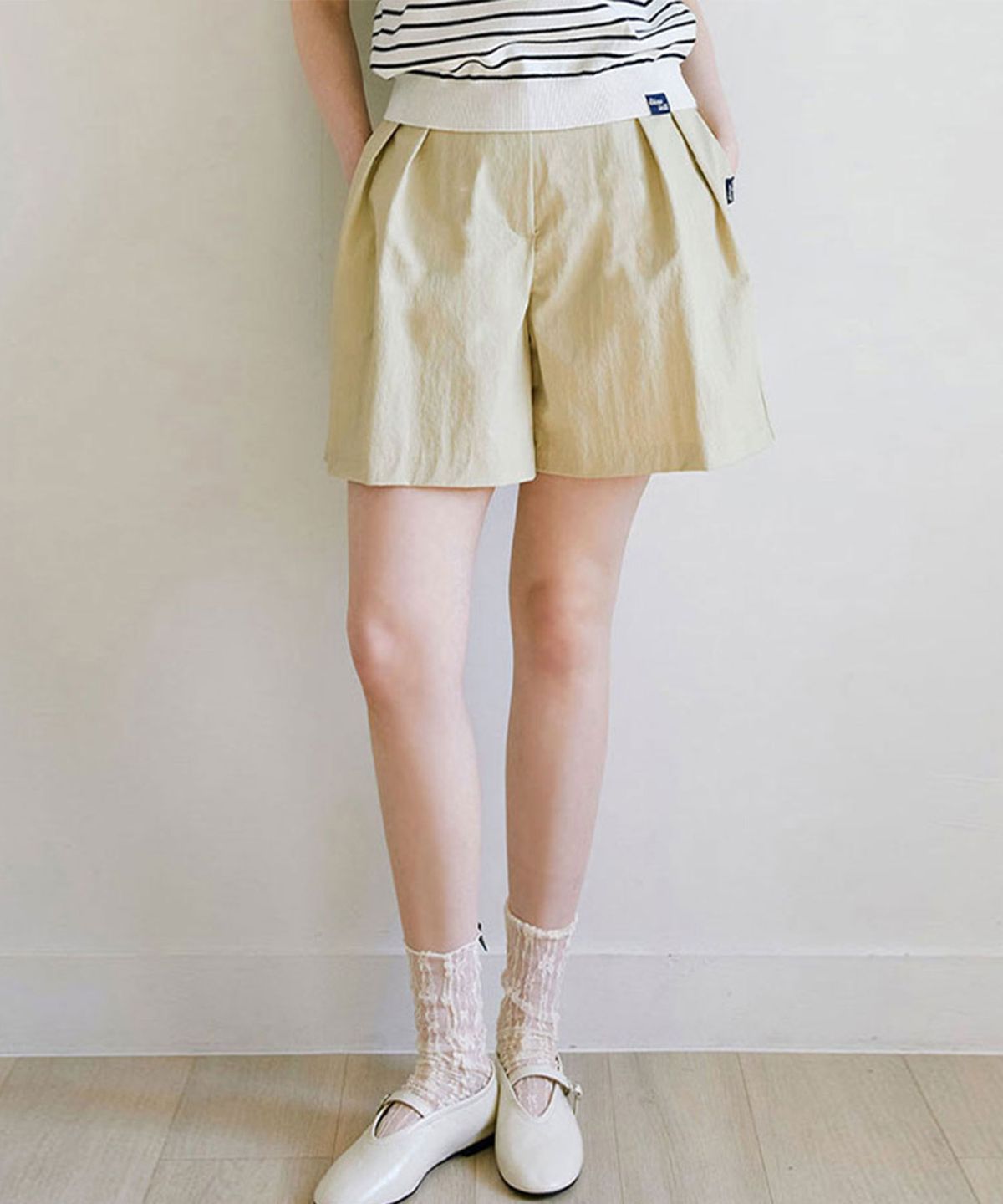 슬로우롤리(SLOWLOLLI) Pintuck short pants_3 Colors