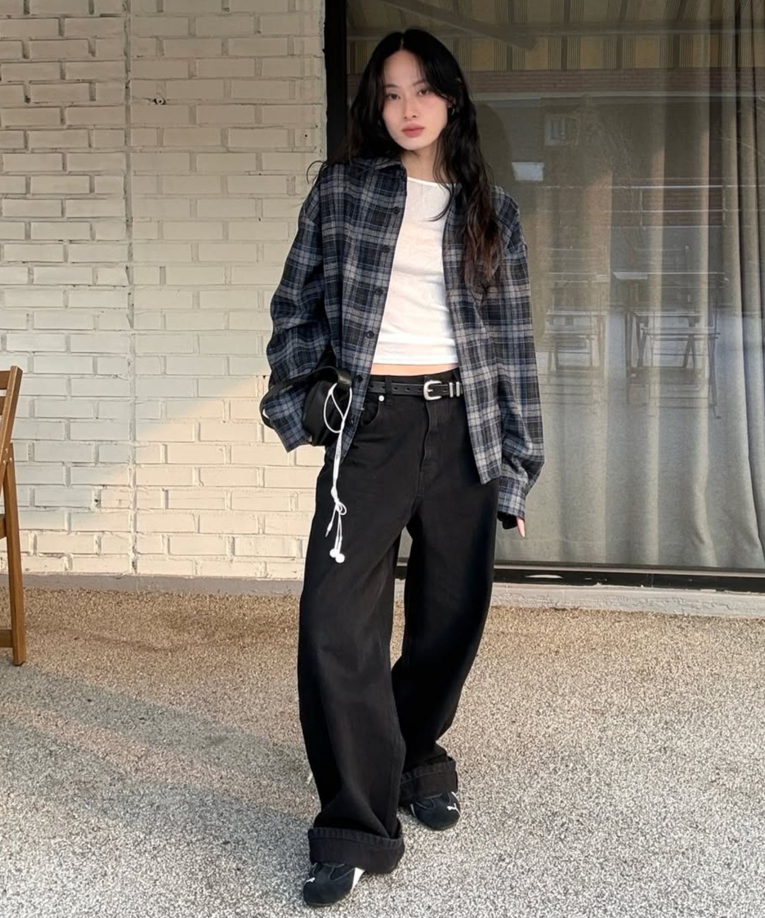 MUSINSA | ERA WOMEN ERA WIDE FIT DENIM PANTS - BLACK