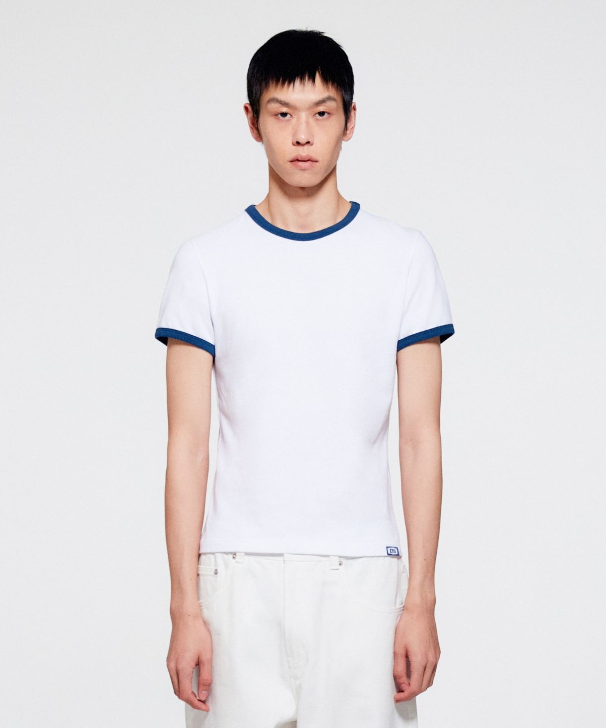 이알에이(ERA) MEN COLOR EDGE SLIM T - WHITE BLUE