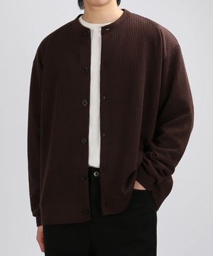 BREATHABLE ROUND CARDIGAN (BROWN)