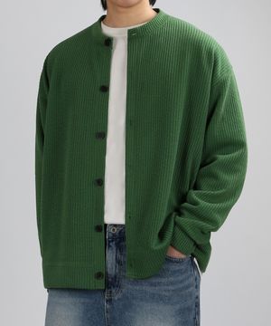 BREATHABLE ROUND CARDIGAN (GRASS GREEN)