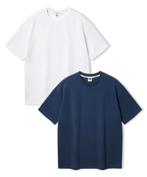 [2PACK] 30수 2합 실키 무지 오버핏 반팔티 2종 패키지