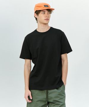 면20수 레귤러핏 반팔티셔츠 블랙 LATS0115