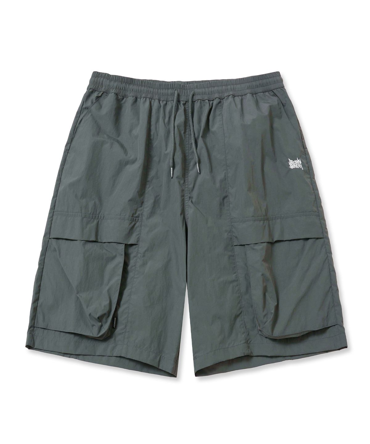 브라운브레스(BROWNBREATH) TAG NYLON POCKET SHORTS - CHARCOAL