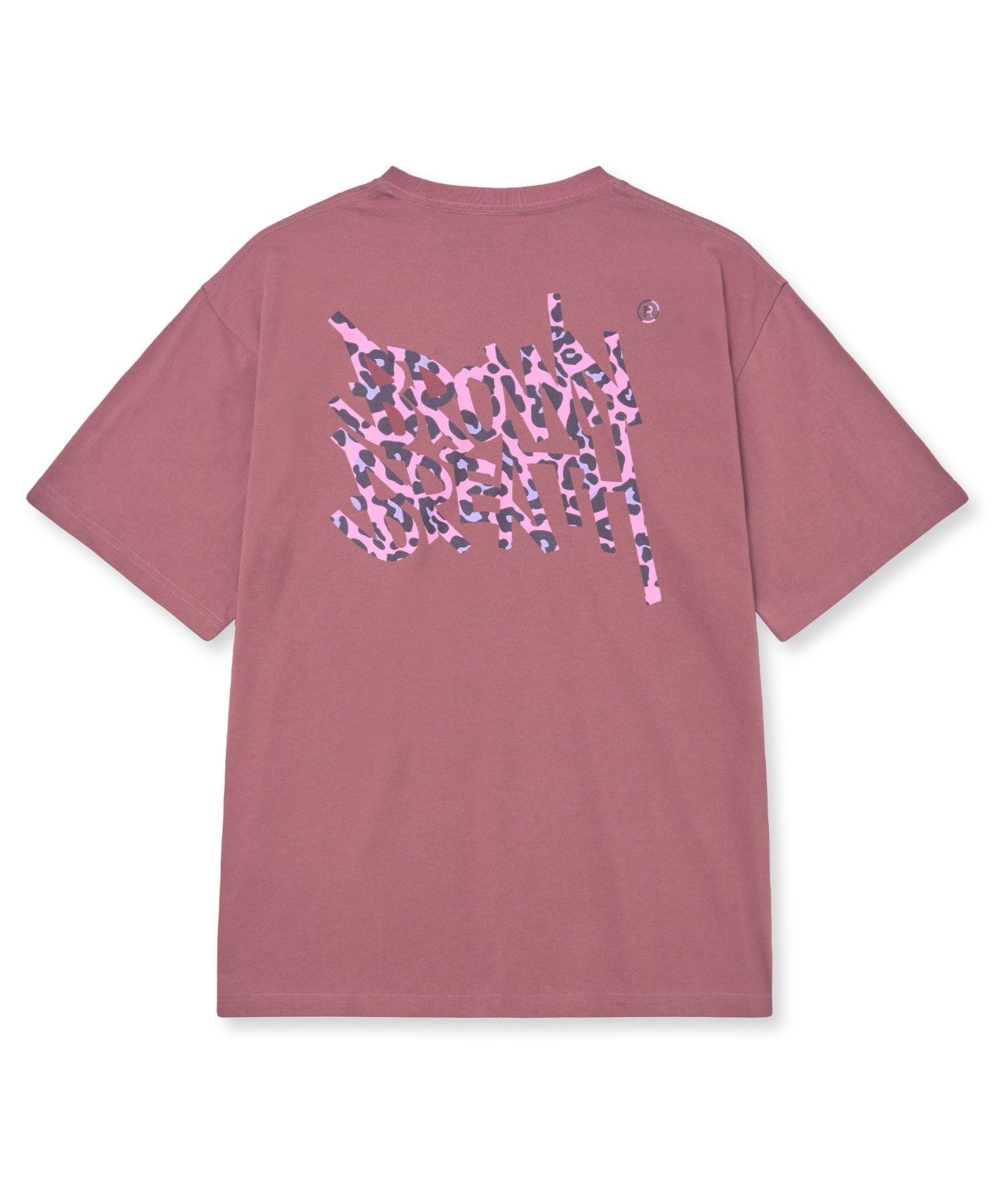 MUSINSA | BROWNBREATH LEOPARD TAG TEE - BUGRUNDY