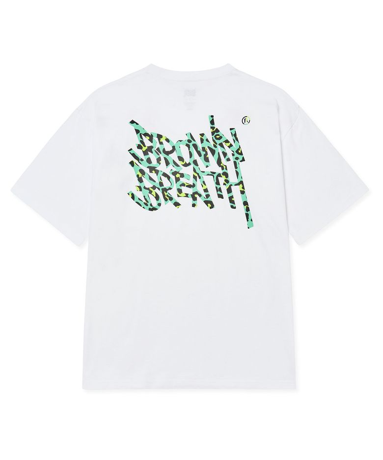 LEOPARD TAG TEE - WHITE