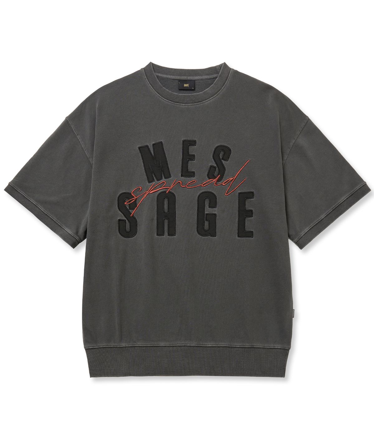 브라운브레스(BROWNBREATH) MES PIGMENT TEE - DARK GREY
