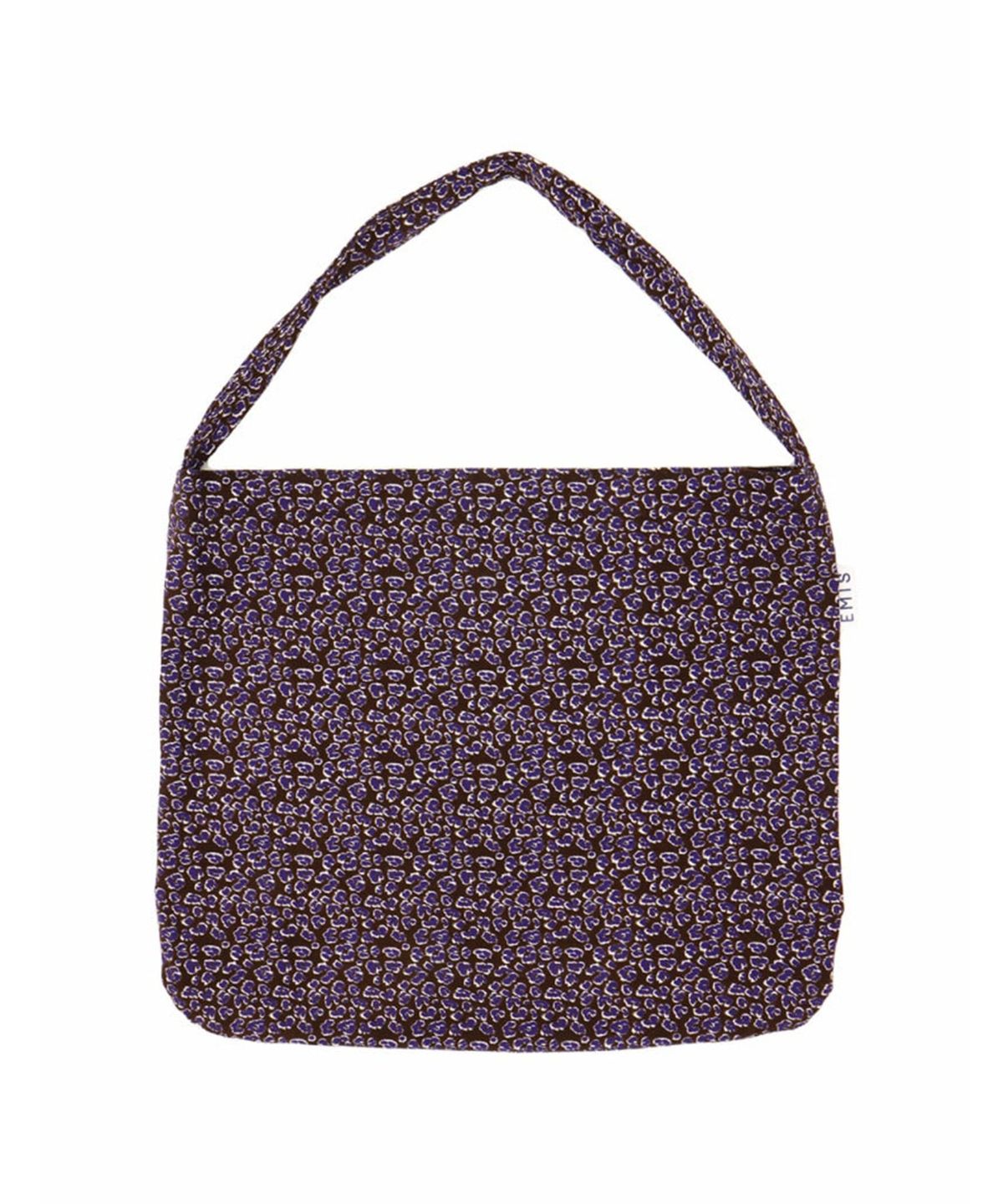 이미스(EMIS) LEOPARD CORDUROY ECO BAG-REDDISH BROWN/PURPLE