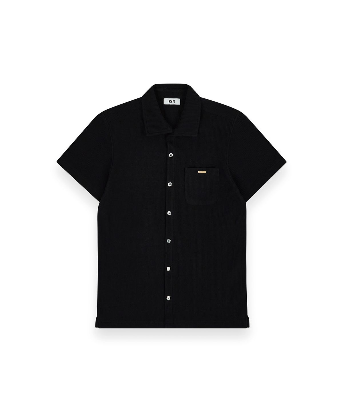 알포(R-4) R-0051 / COZY BRUSH - RESORT SHIRTS(BLACK)