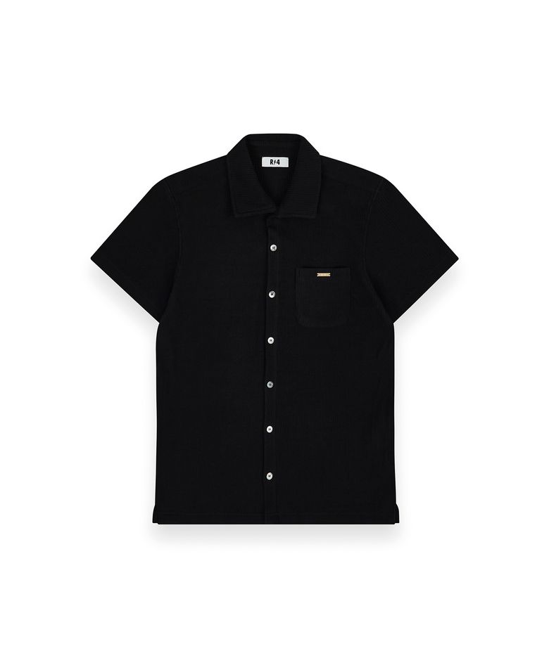 R-0051 / COZY BRUSH - RESORT SHIRTS(BLACK)