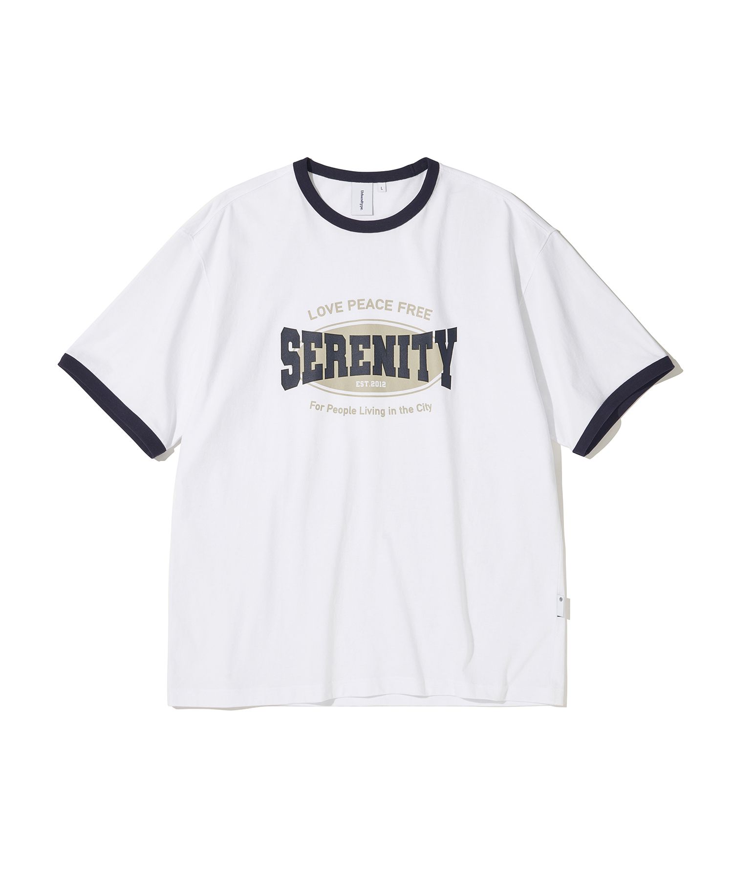 ★Urbandtype.★ Serenity Color Ringer T-Shirt Sky Blue UBEUT MUSINSA | URBANDTYPE Serenity Color Ringer T-Shirt_Navy