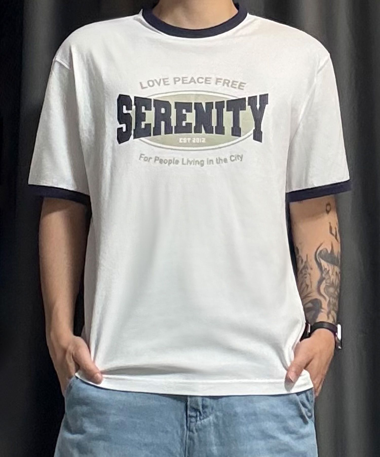 ★Urbandtype.★ Serenity Color Ringer T-Shirt Blue UBEUTS006 MUSINSA公式 | URBANDTYPE Serenity Color Ringer T-shirt_5color