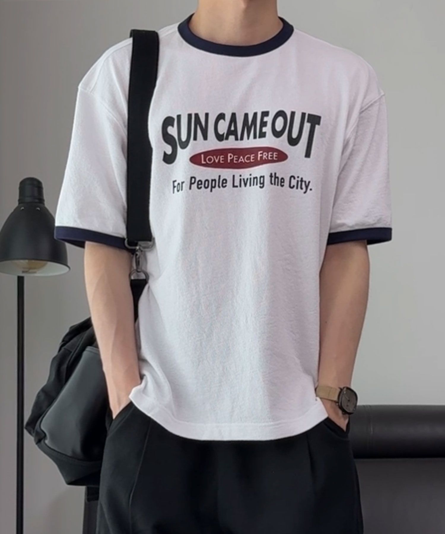★Urbandtype.★ Sun Out Lettering Terry Ringer T-Shirt Red U MUSINSA | URBANDTYPE Sun Out Lettering Terry Ringer T-Shirt_Red