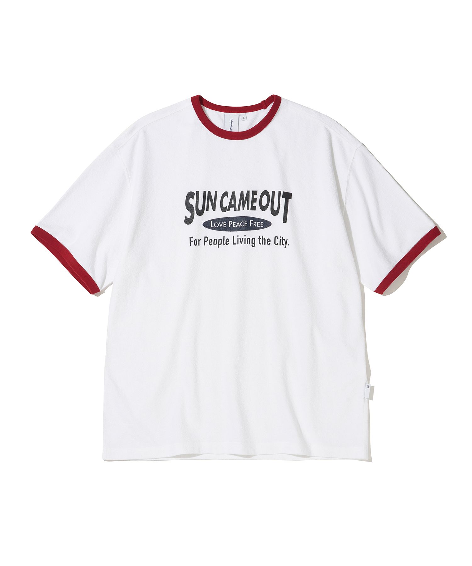 ★Urbandtype.★ Sun Out Lettering Terry Ringer T-Shirt Red U MUSINSA | URBANDTYPE Sun Out Lettering Terry Ringer T-Shirt_Red