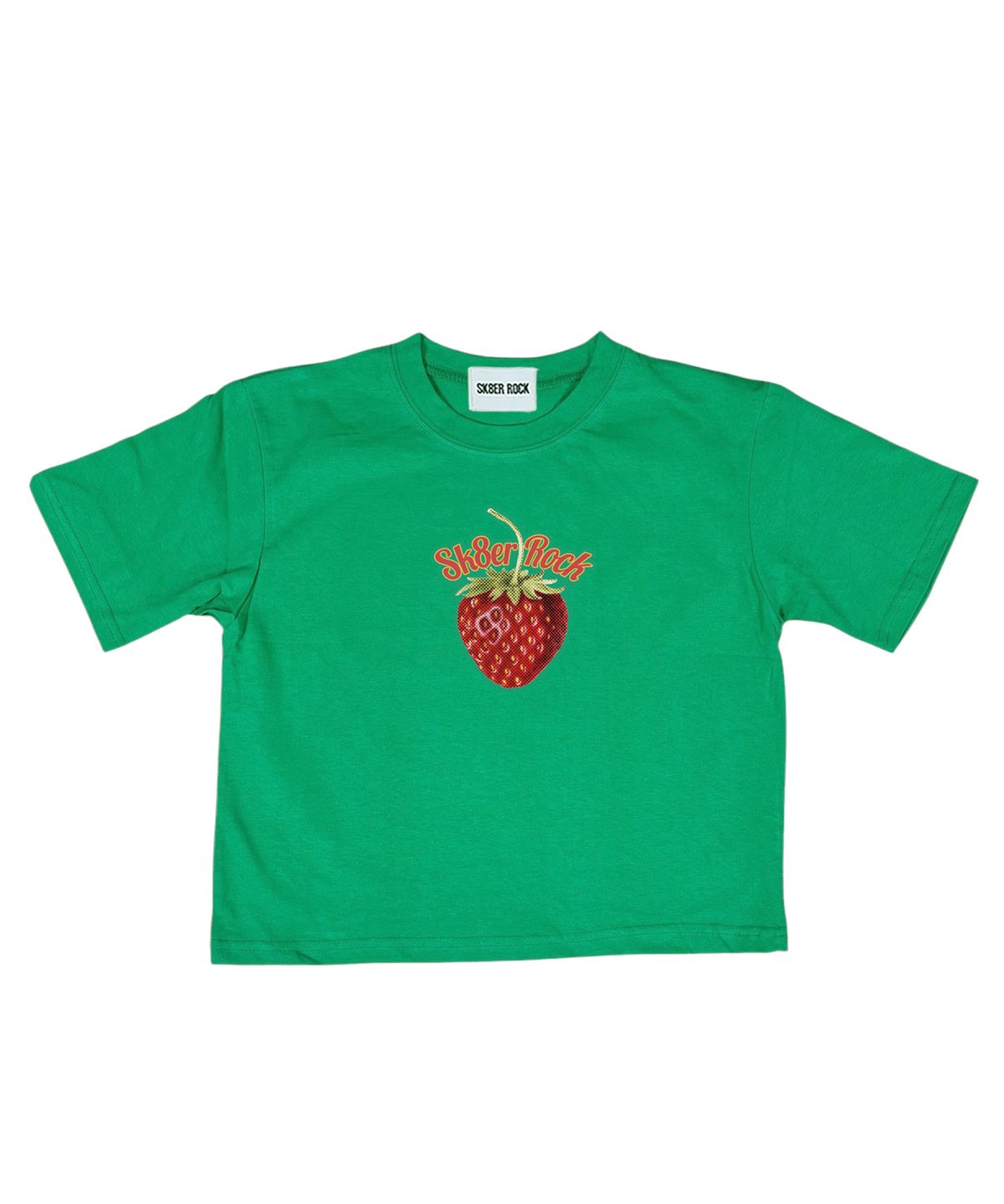 스케이터락(SK8ER ROCK) Strawberry Crop T-Shirt ((green))