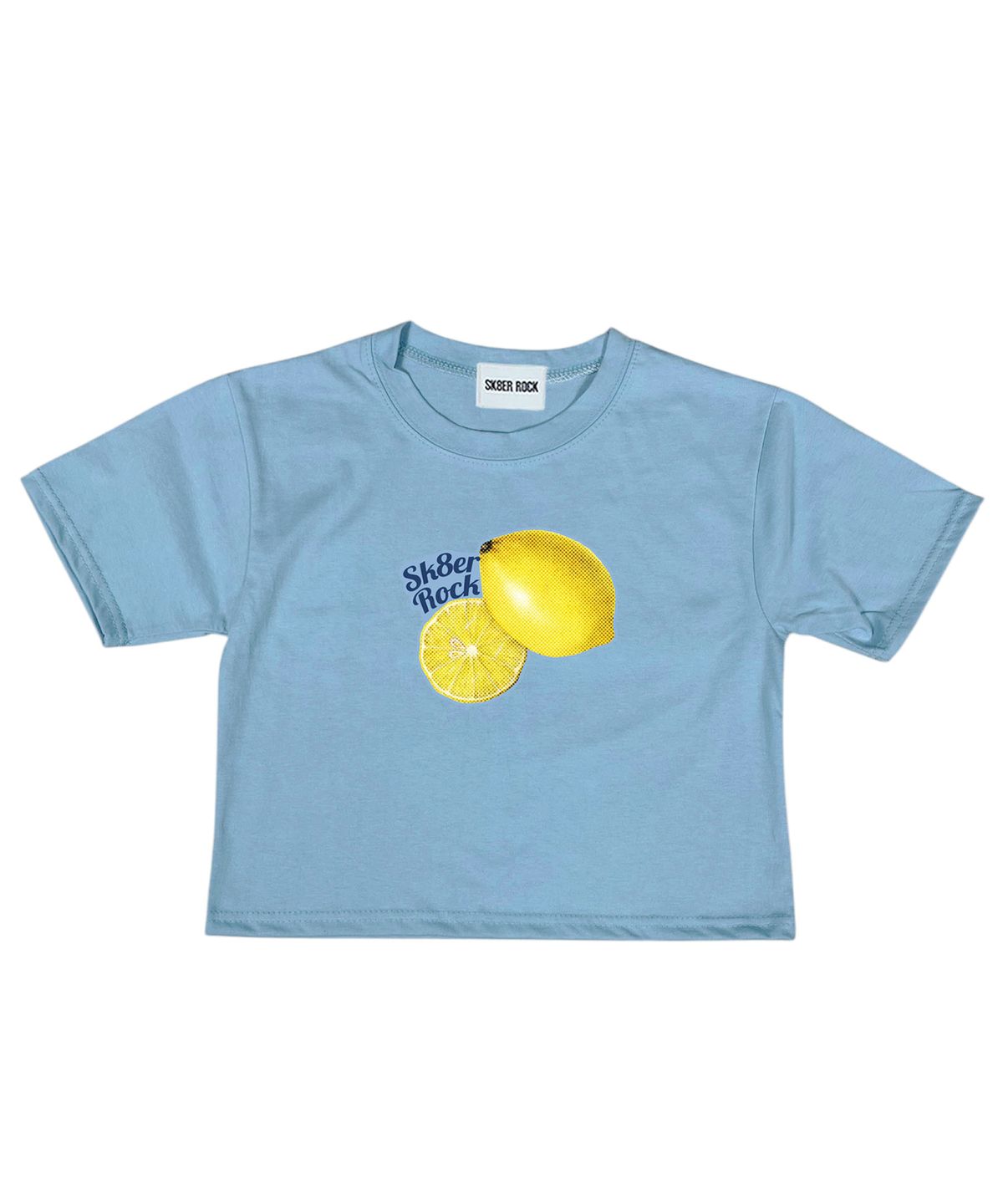 스케이터락(SK8ER ROCK) Lemon Crop T-Shirt ((light blue))