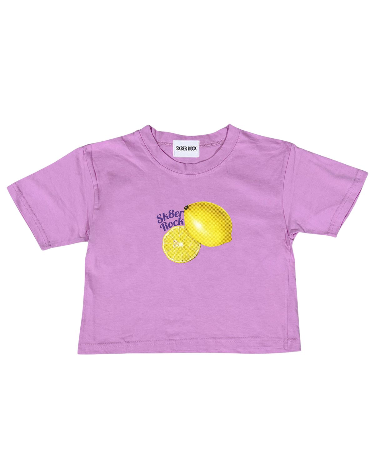 스케이터락(SK8ER ROCK) Lemon Crop T-Shirt ((lavender))