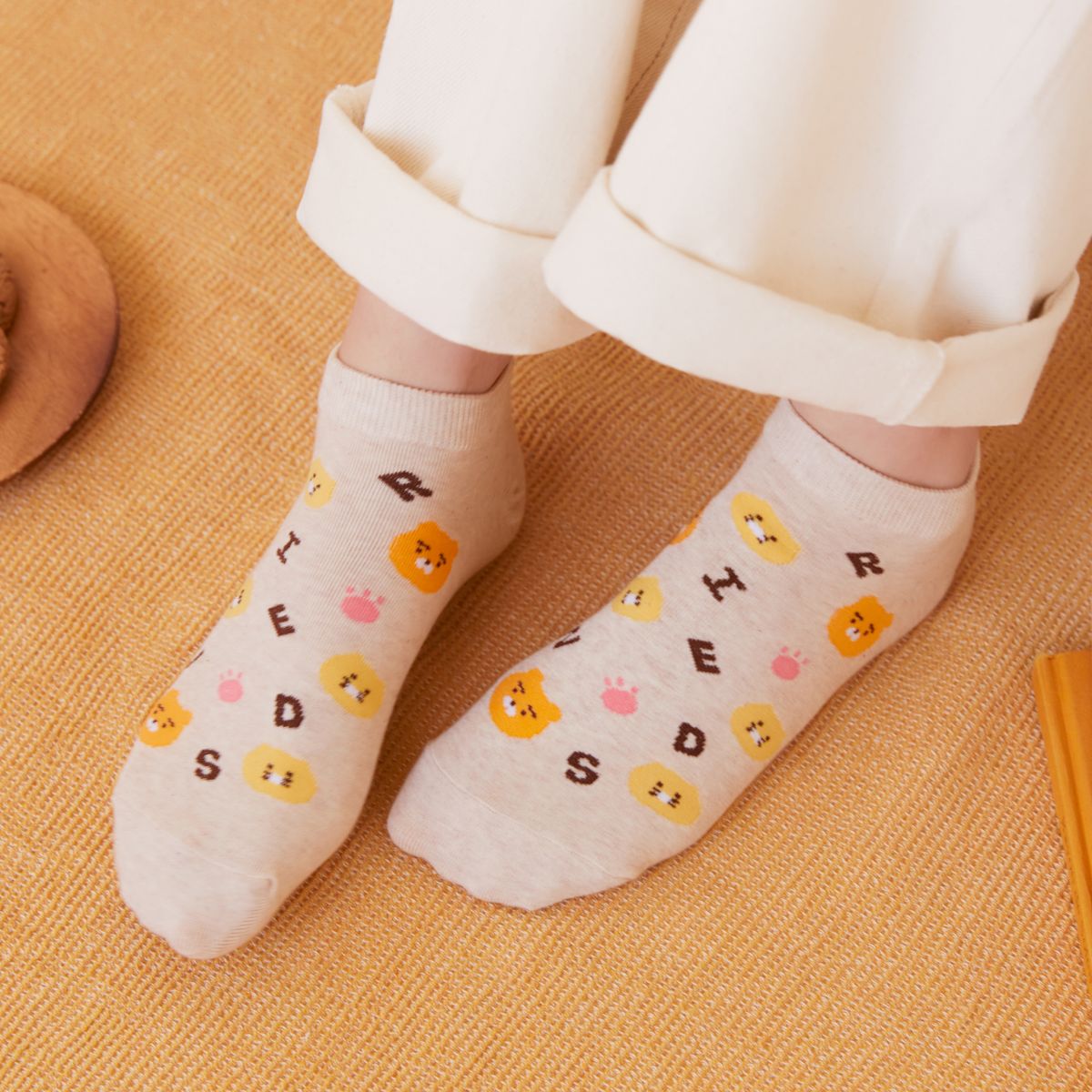 카카오프렌즈(KAKAO FRIENDS) 데일리 숏 삭스 프렌즈_라이언&춘식이