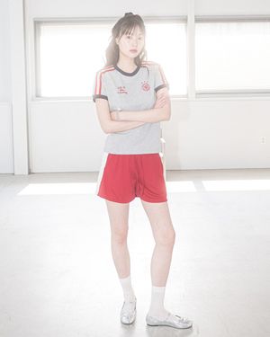 COLOR BLOCK W LLF S/S TEE(GREY)