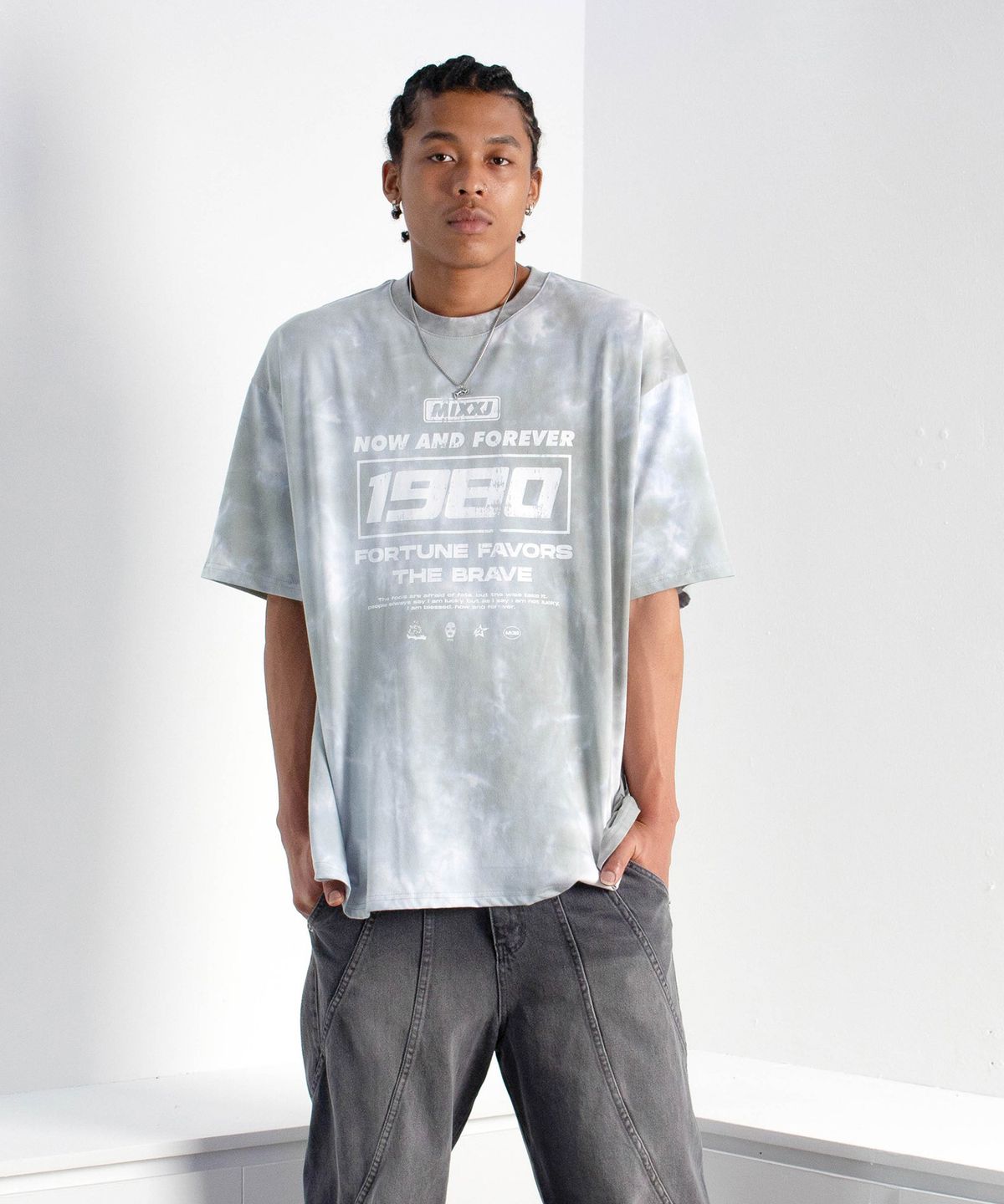 믹쓰제이(MIXXJ) TIEDYE 1980 TEE [GRAY]
