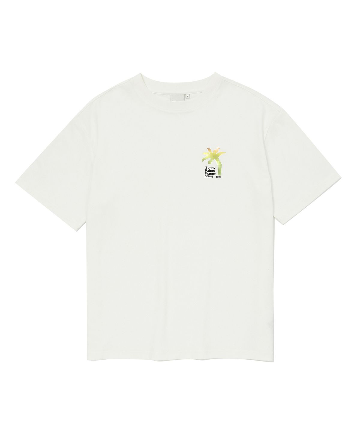 쿨트(KULTE) PIXEL PALM TREE T-SHIRT WHITE