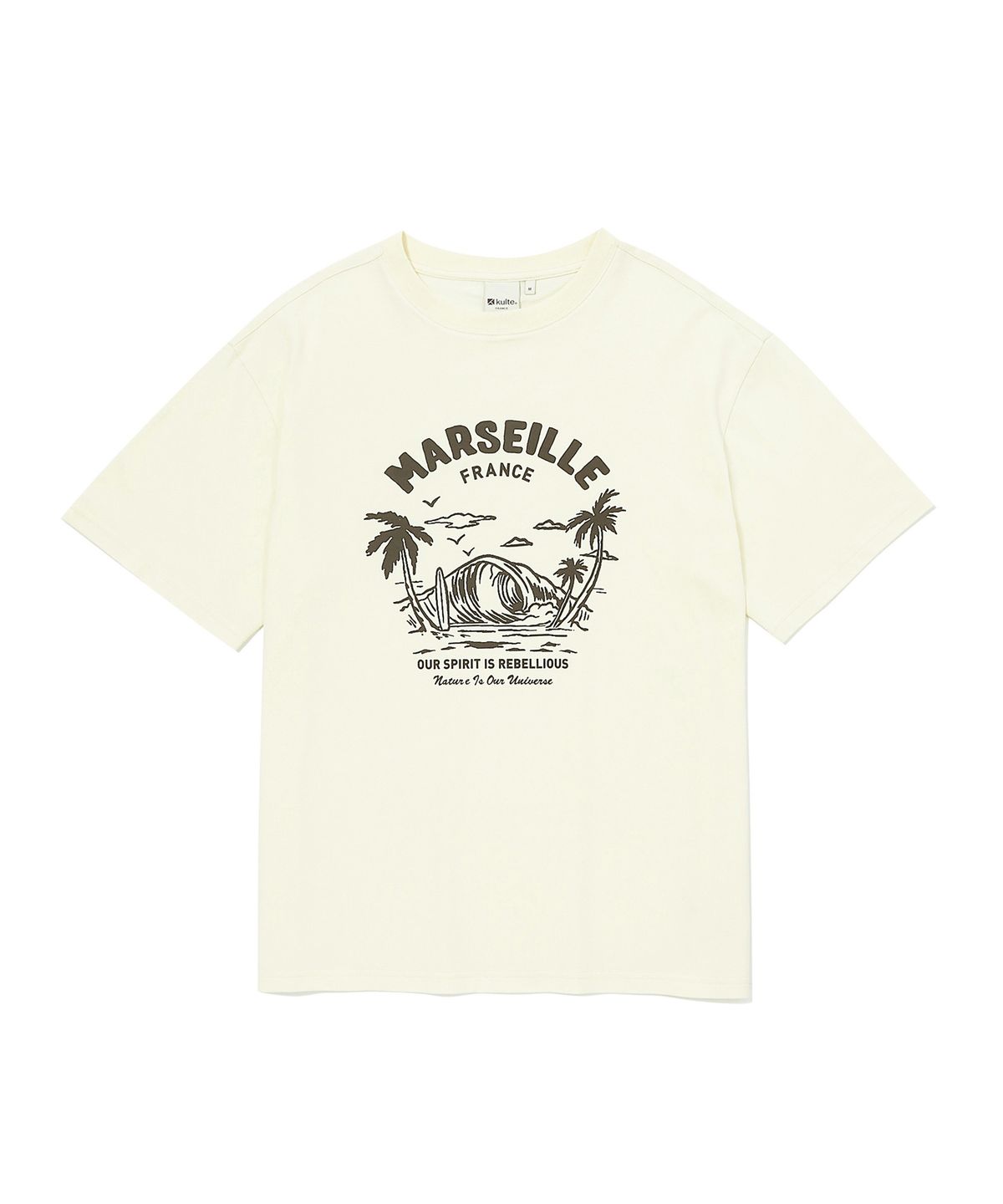 쿨트(KULTE) TROPICAL T-SHIRT IVORY