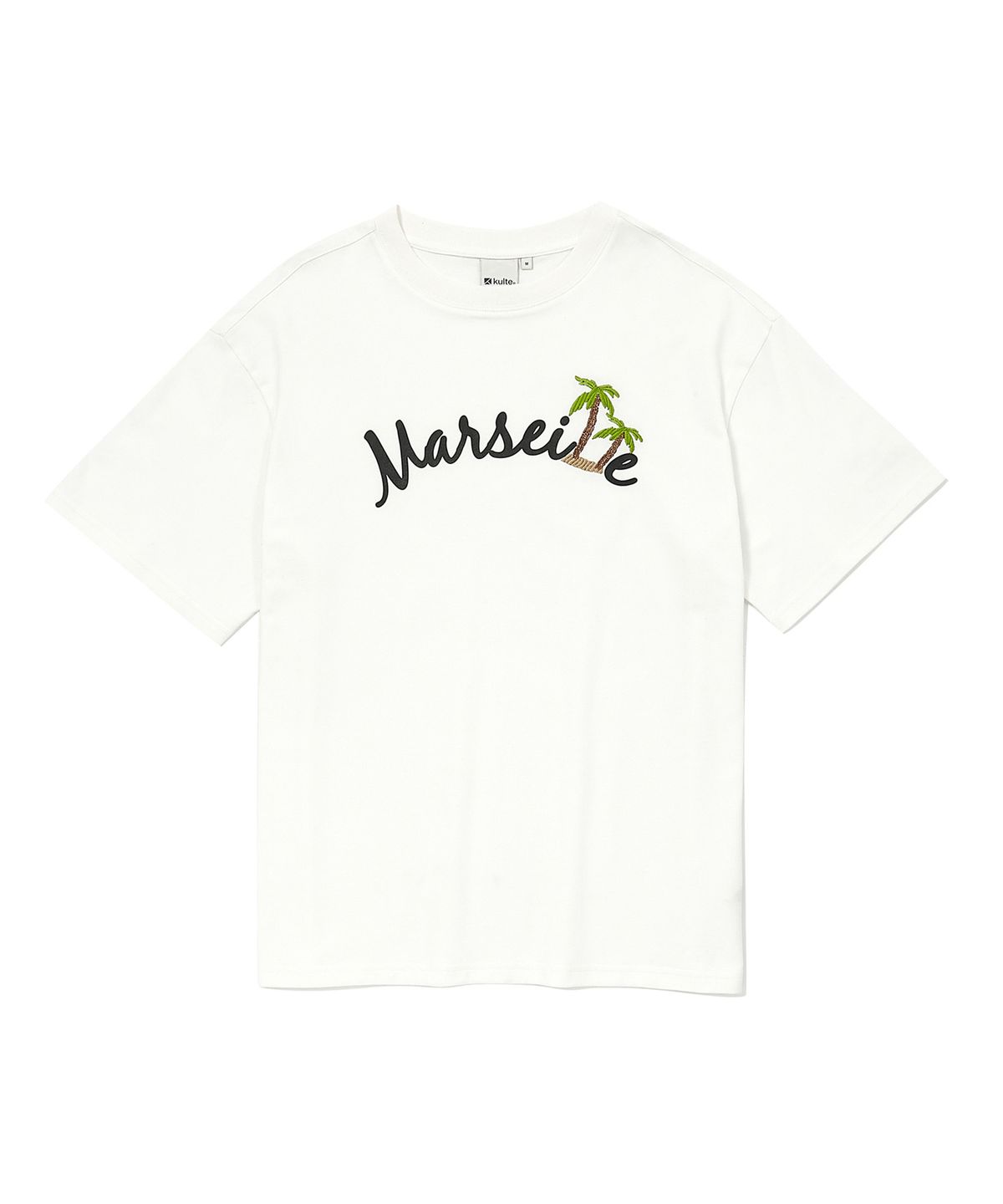 쿨트(KULTE) TWIN PALM TREE T-SHIRT WHITE