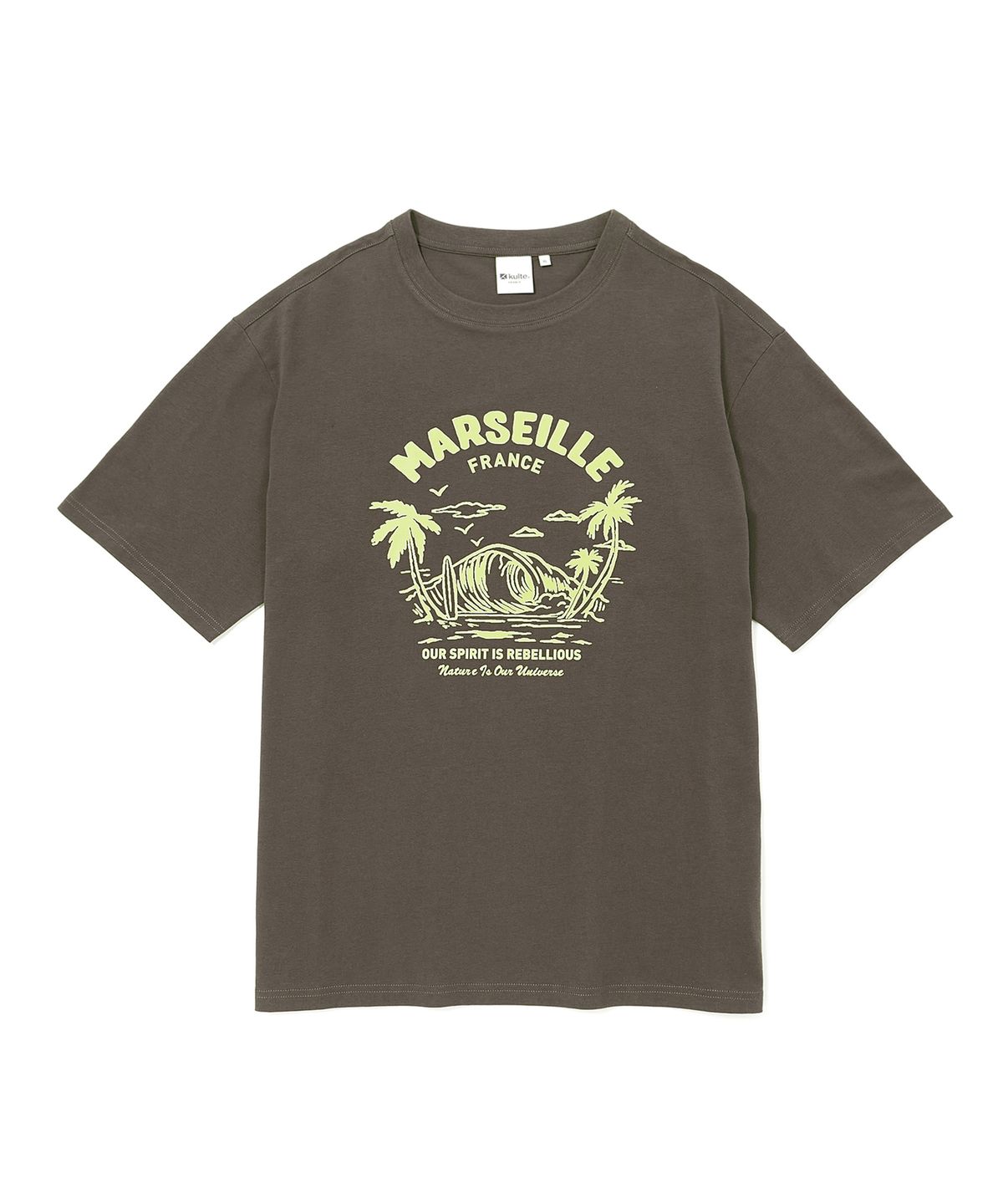 쿨트(KULTE) TROPICAL T-SHIRT BROWN