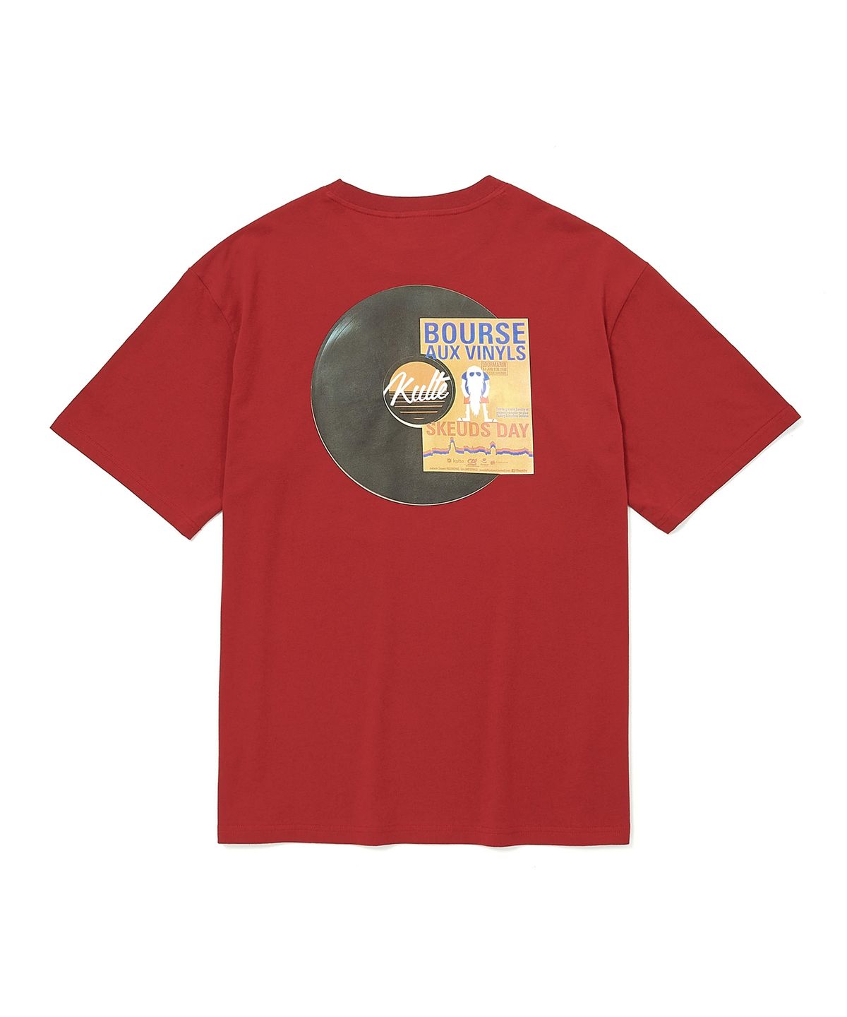 쿨트(KULTE) VINTAGE RECORD T-SHIRT RED
