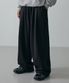 투턱 히든 스트링 와이드 스웻 팬츠 [블랙]