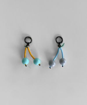 오렌지/스카이블루 체리 키링