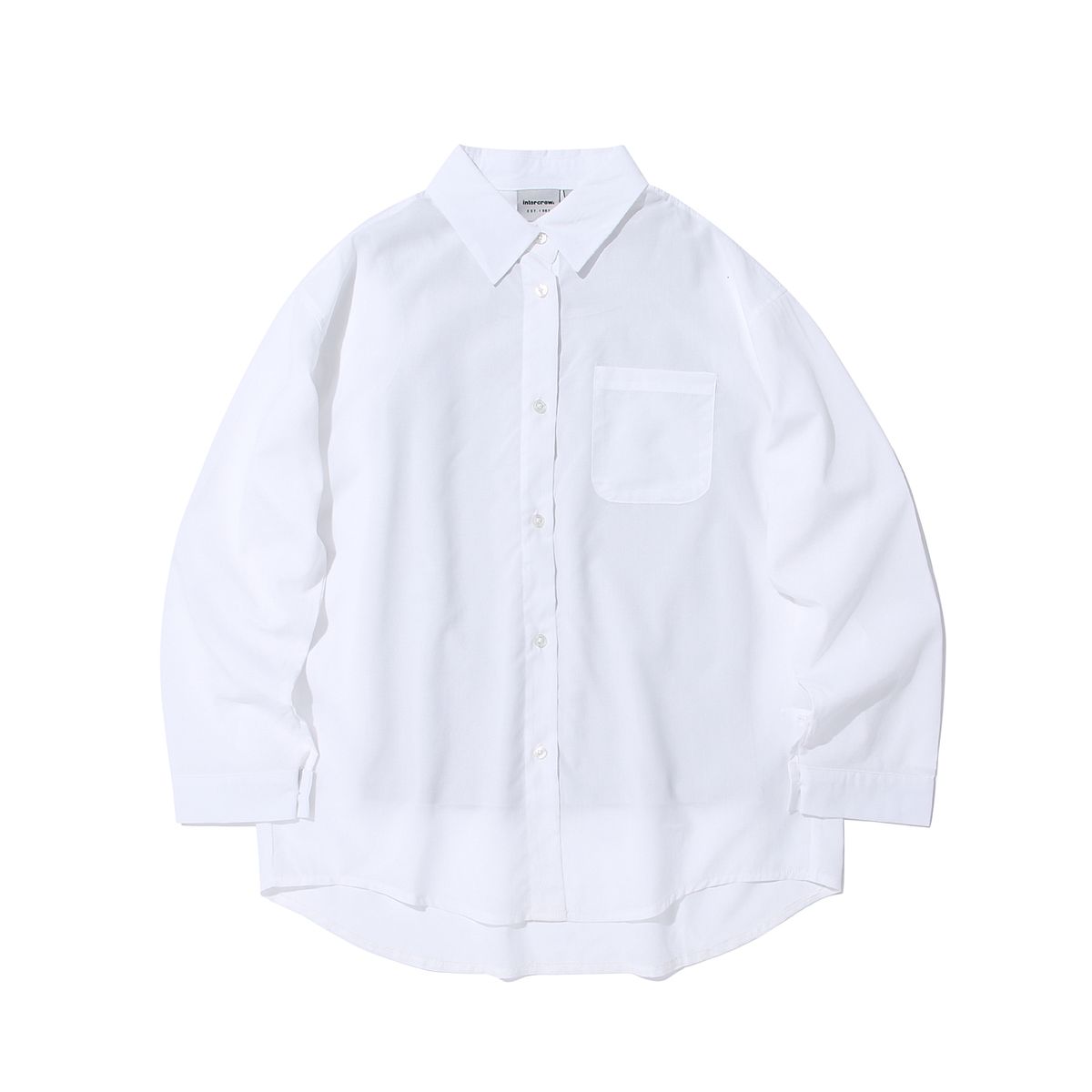 인터크루(INTERCREW) 우먼스 아사긴팔셔츠 화이트 ITZ2YS53AWH