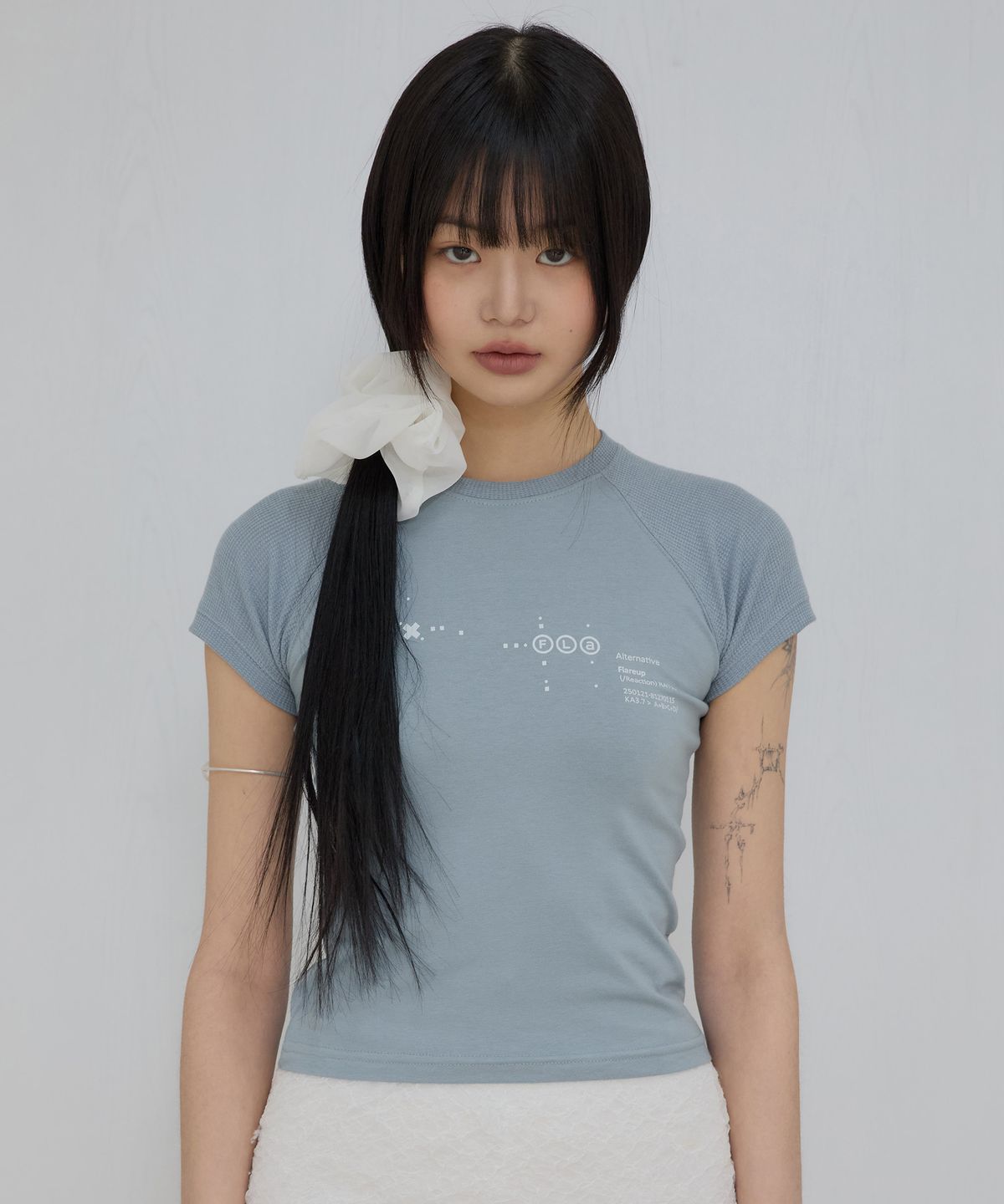 플레어업(FLAREUP) Muta Waffle Raglan T-Shirt (FL-154_Sky)