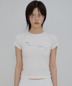 Muta Waffle Raglan T-Shirt (FL-154_White)