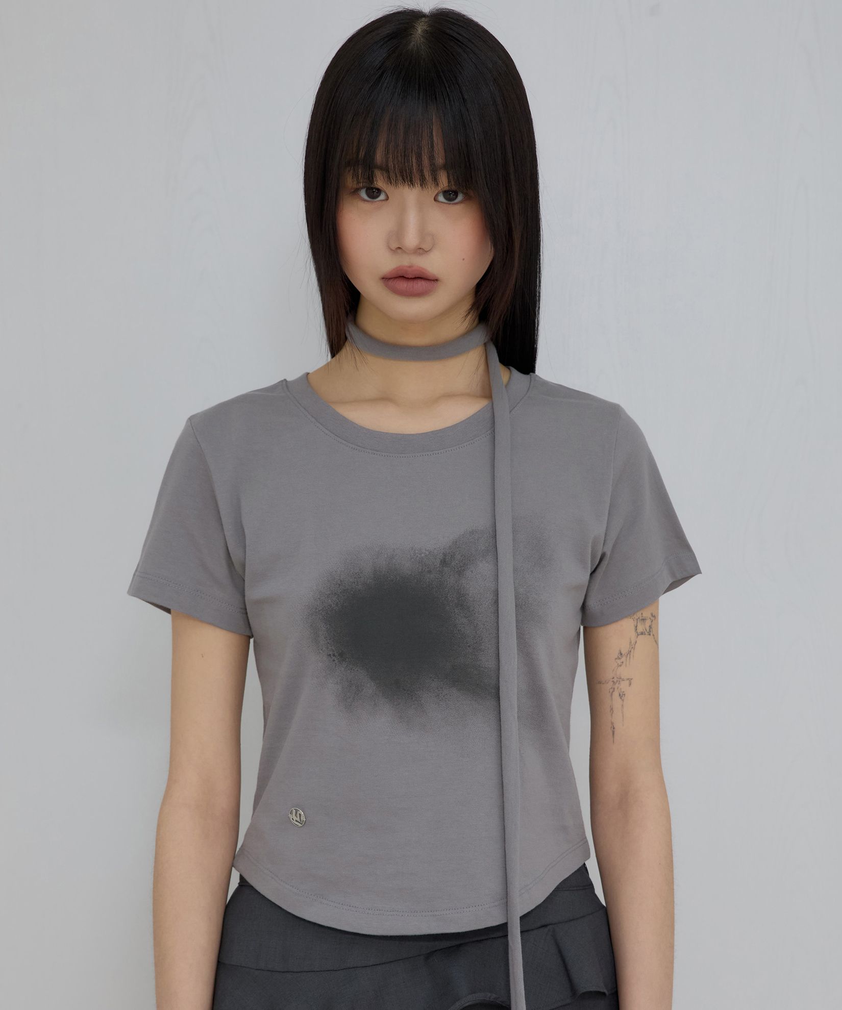 【韓国FLARE UP フレアアップ】Vanish Tie Scarf T-Shirt MUSINSA公式 | FLAREUP Vanish Tie Scarf T-Shirt (FL-114_Gray)