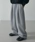 투턱 히든 스트링 와이드 스웻 팬츠 [그레이멜란지]