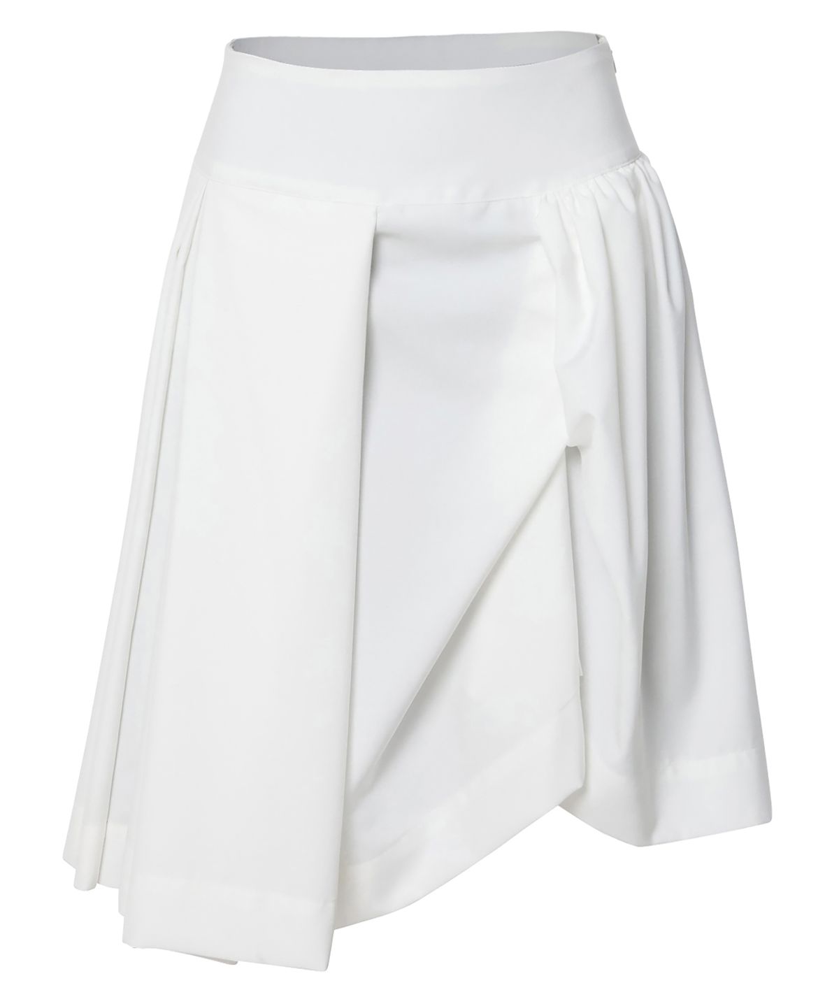 플레어업(FLAREUP) Asymmetrical Draped Midi Skirt (FL-248_White)