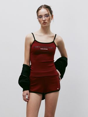 스포티 투톤 슬리브리스(와인레드)